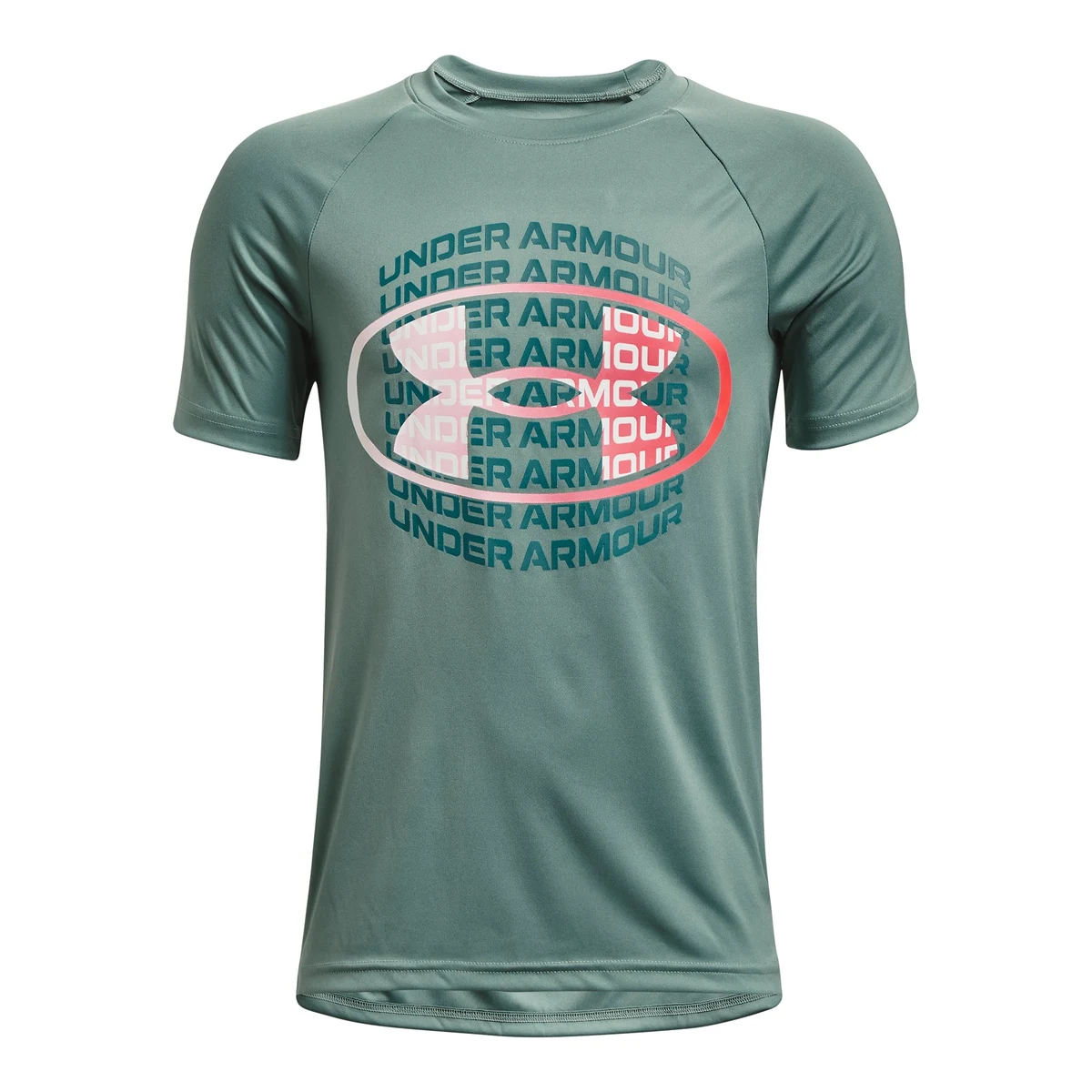 Boys' UA Tech Gradient Wordmark Short Sleeve 1
