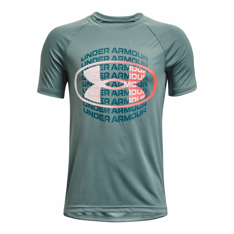 Boys' UA Tech Gradient Wordmark Short Sleeve