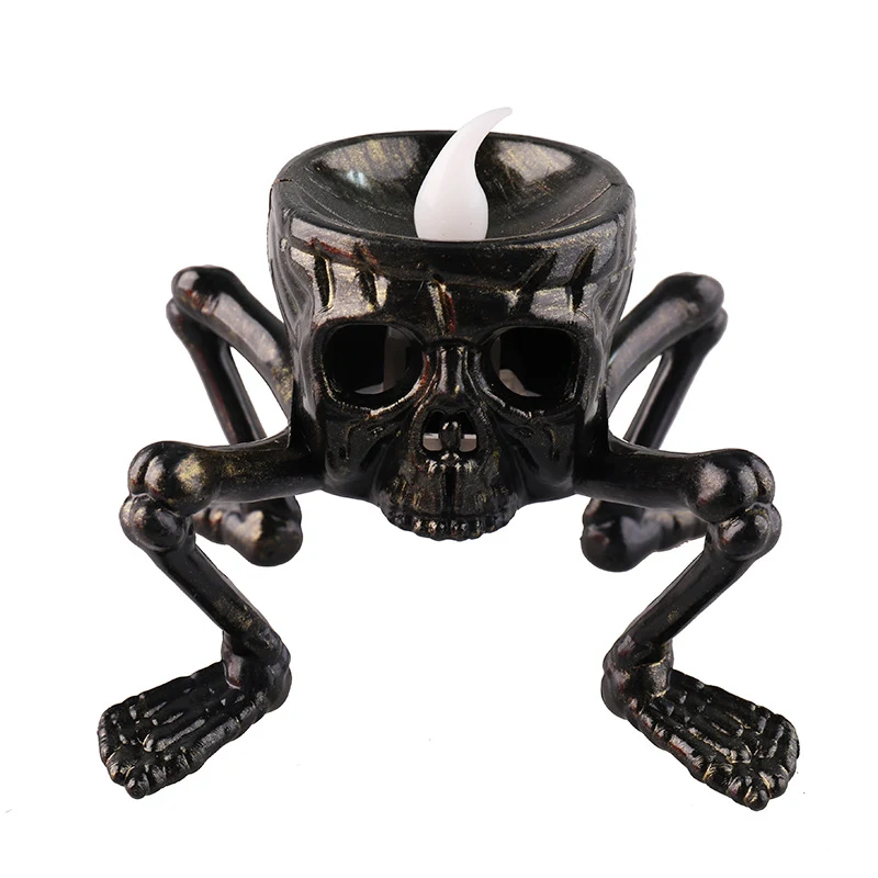 Spooky Skull Spider Candle Holder 1