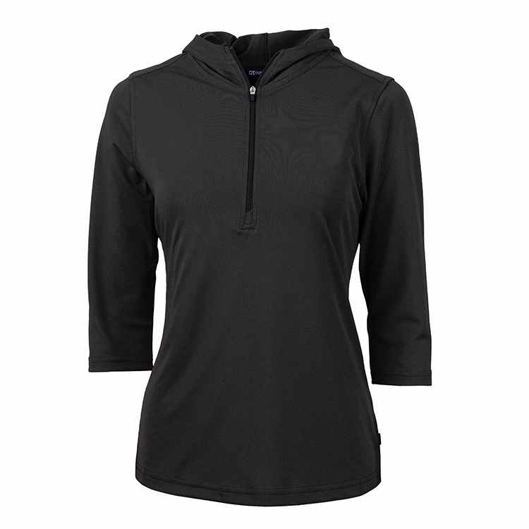 Cutter & Buck Virtue Eco Pique Recycled Half Zip Pullover Ladies Hoodie