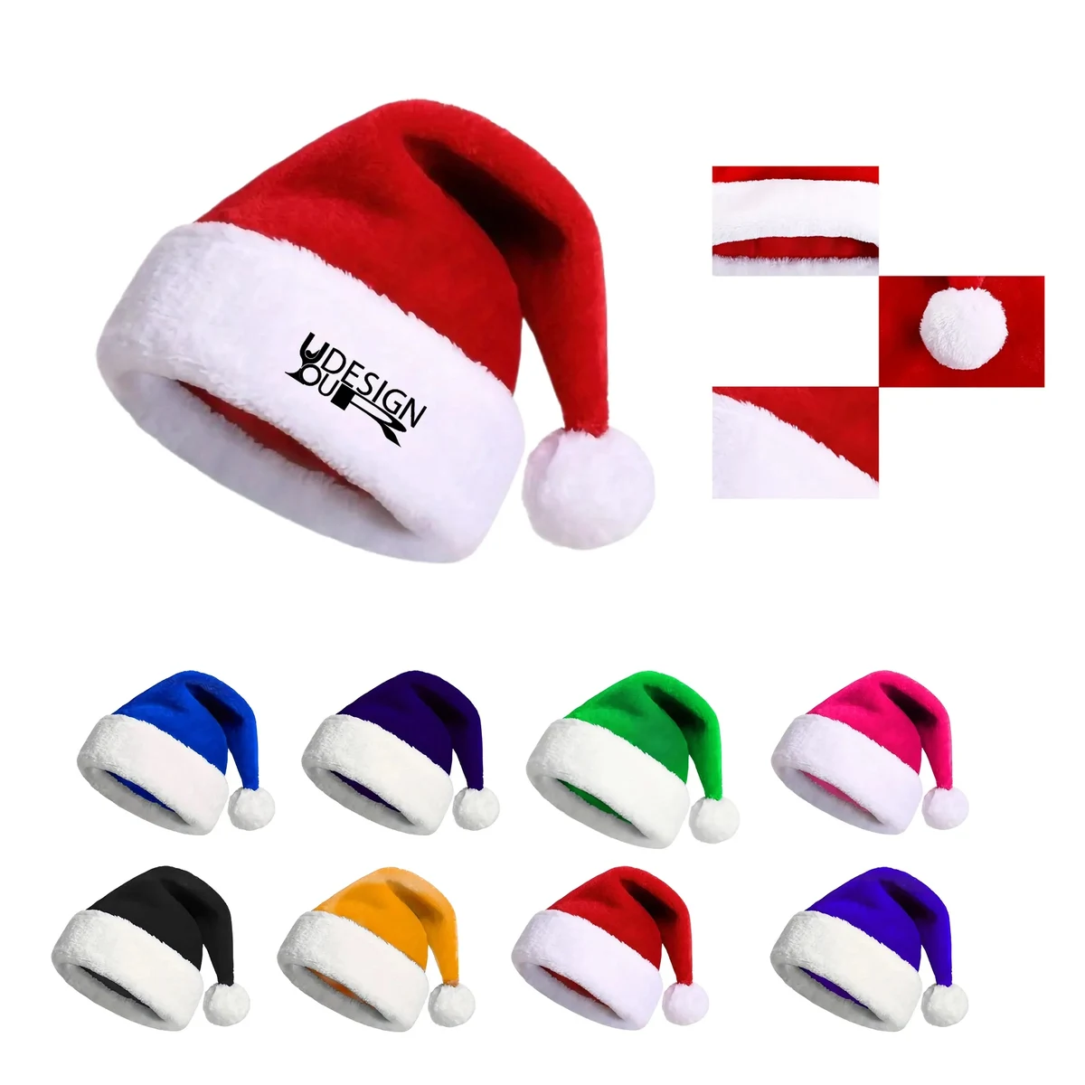 Custom Thickened Party Colored Santa Hat MOQ50 1