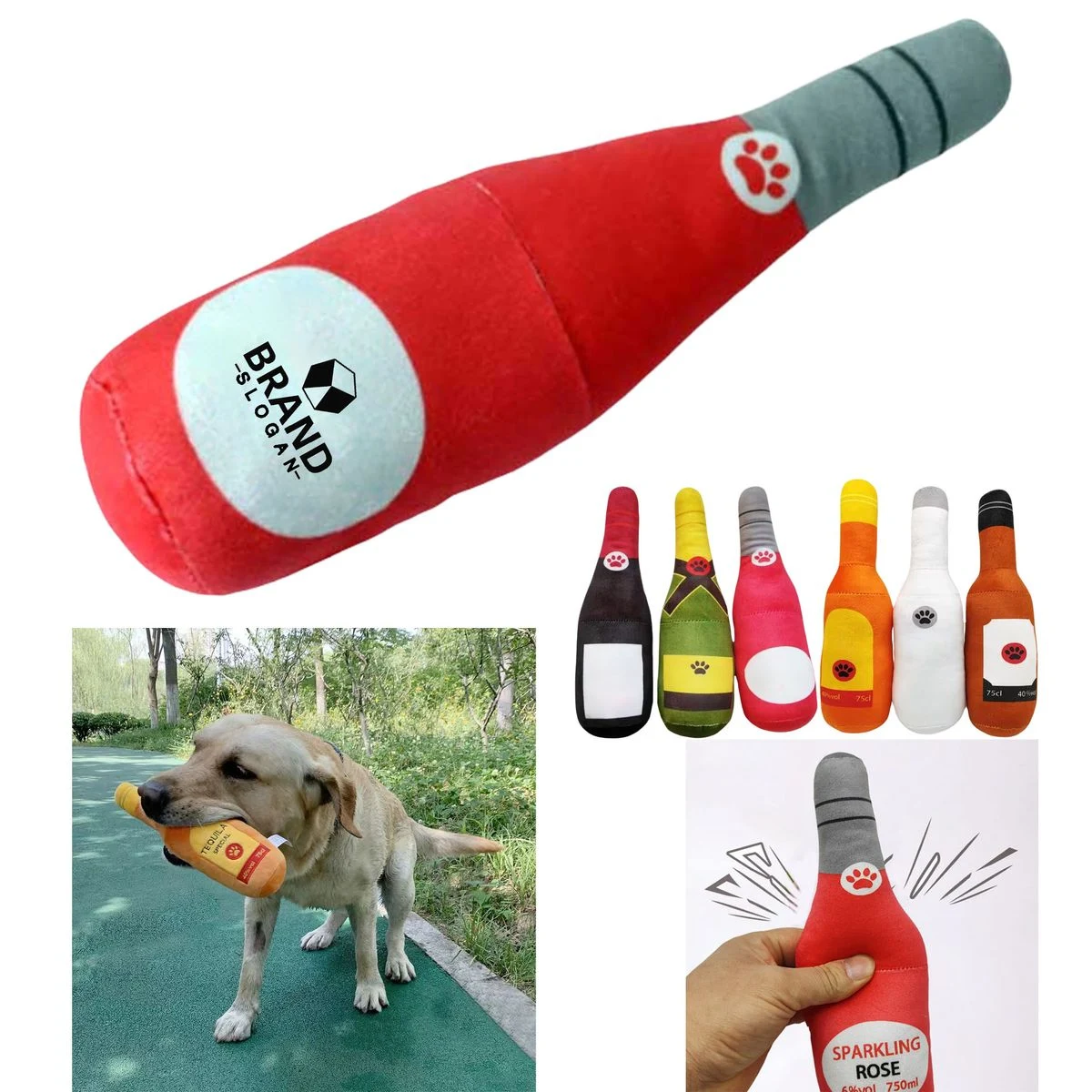 Wine Bottle Squeaker Pet Toy 1