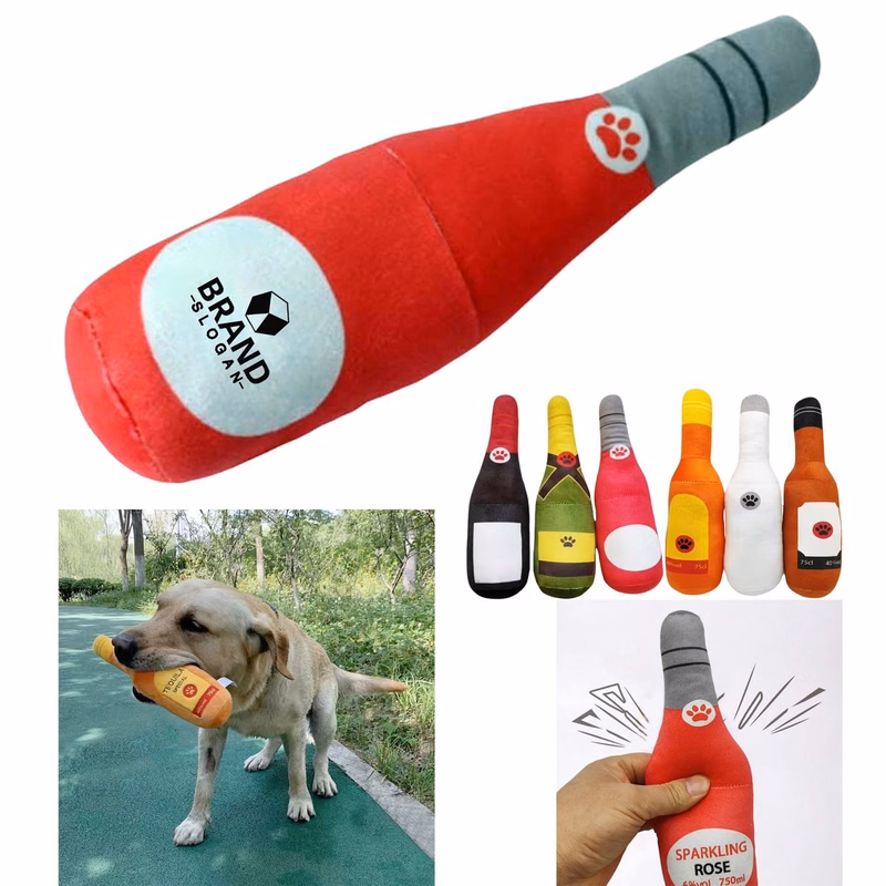 Wine Bottle Squeaker Pet Toy
