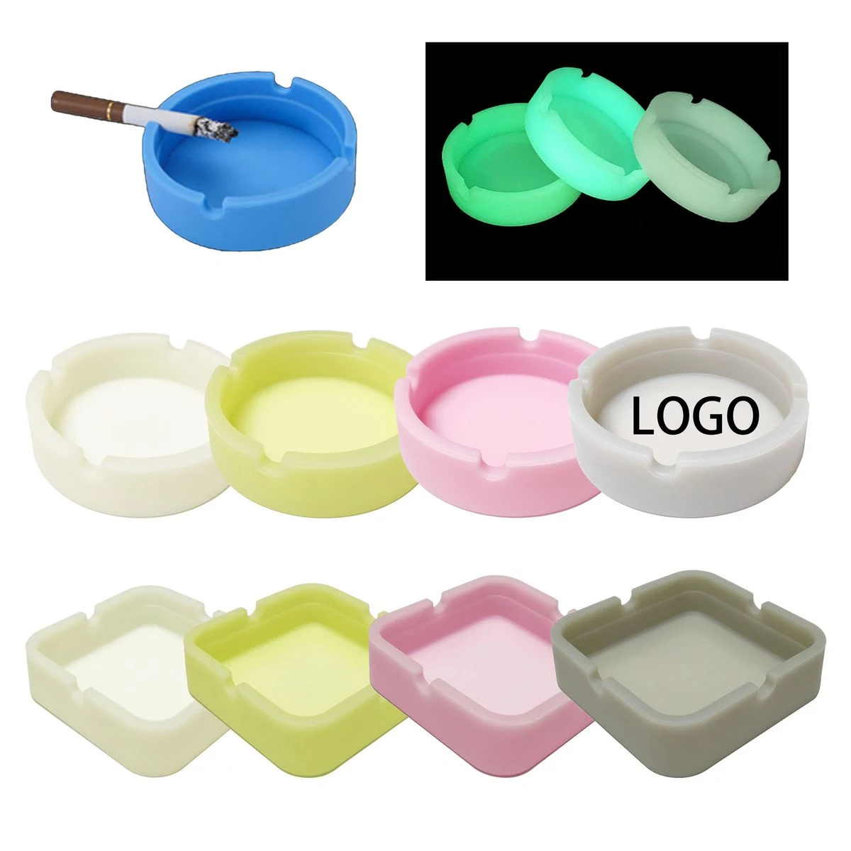 Glow Silicone Shockproof Ashtray 1