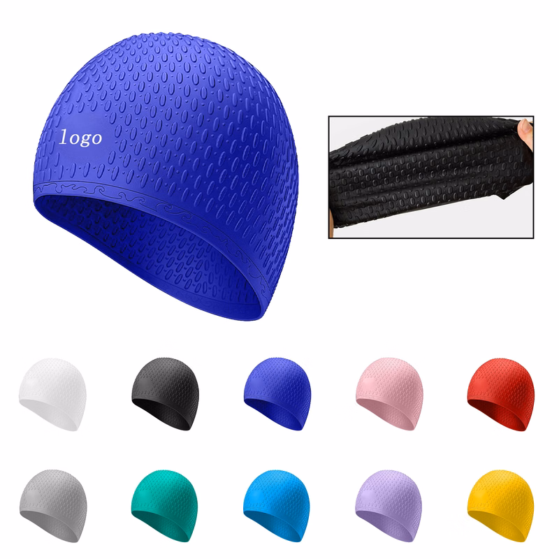 High Elasticity Solid-Color Silicone Swimming Cap