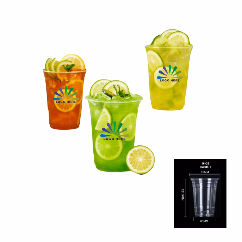 Clear Plastic Disposable Coffee Cups