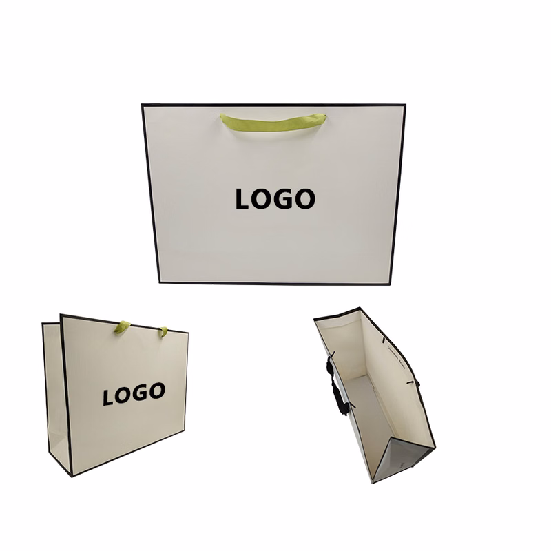 White Cardboard Paper Tote Bag