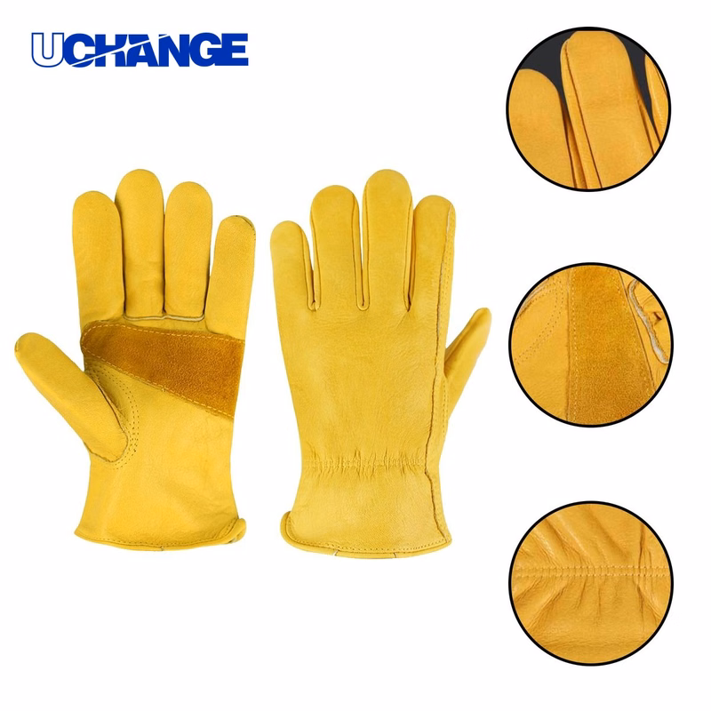 Leather Work Gloves for Industrial Use