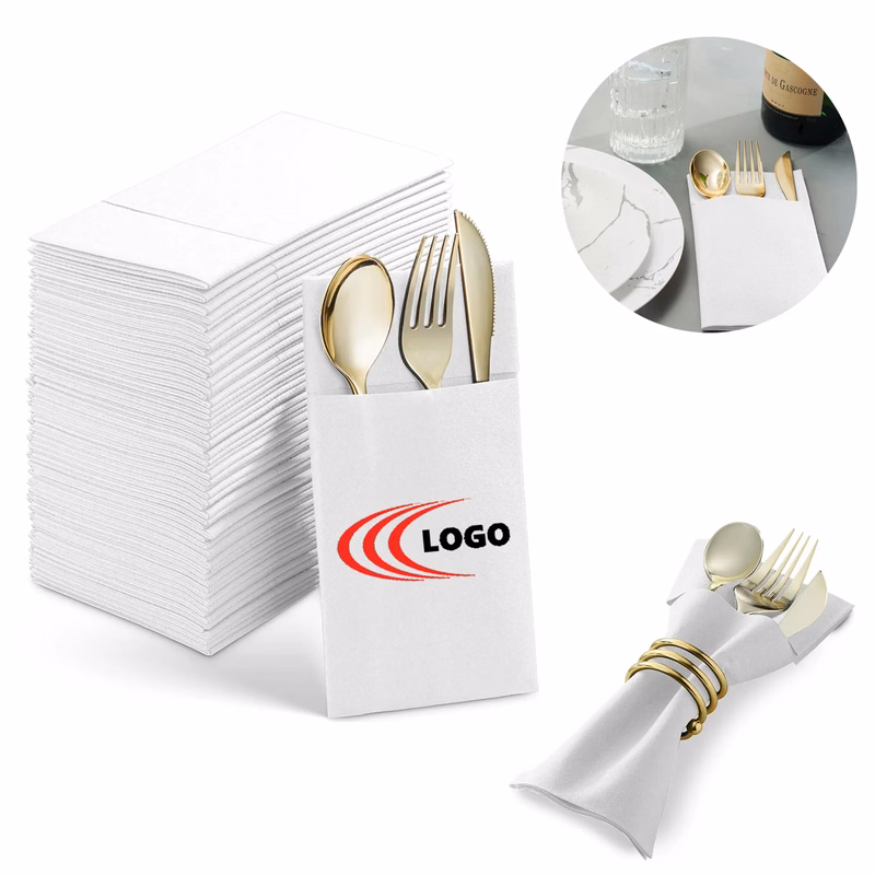 Pack of 50 Disposable Dinner Napkins Cloth Like
