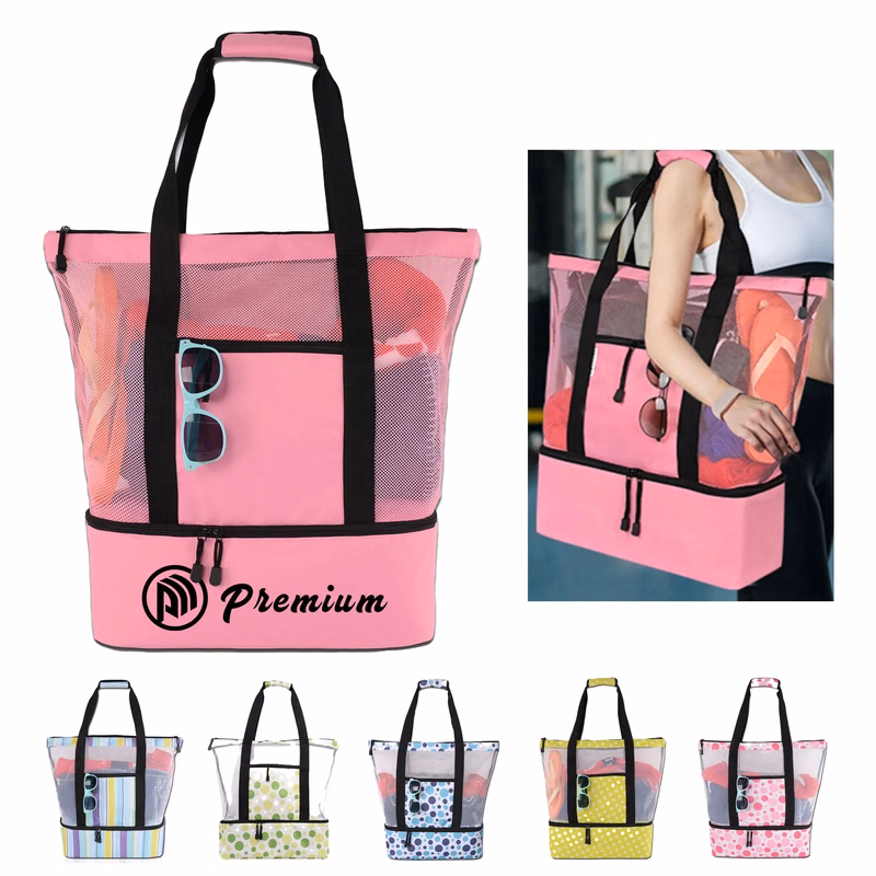 Mesh Beach Bag With Wet Compartment