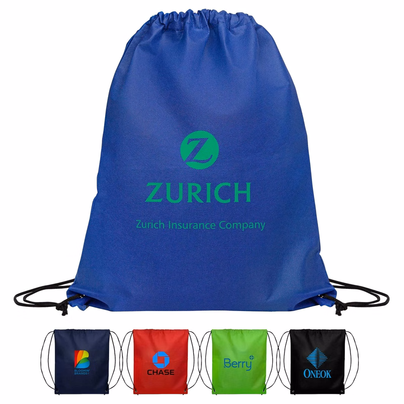 14.5 x 17.5 Eco-Friendly 80GSM Non-Woven Drawstring Backpack