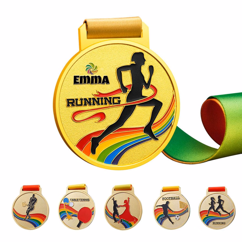 Crystal color printing medals