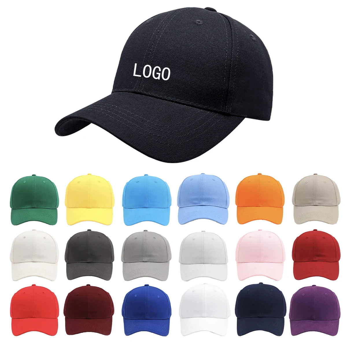 Cotton Comfortable Solid Color Baseball Cap 1
