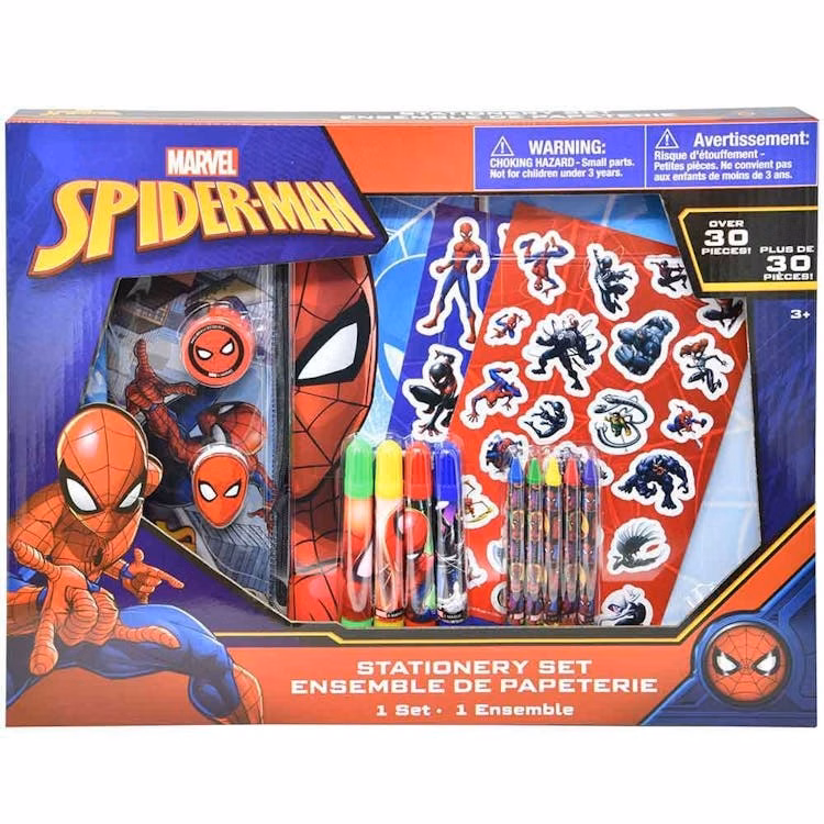 Spiderman Stationary Art Set 14.7" x 1.25" x 11"
