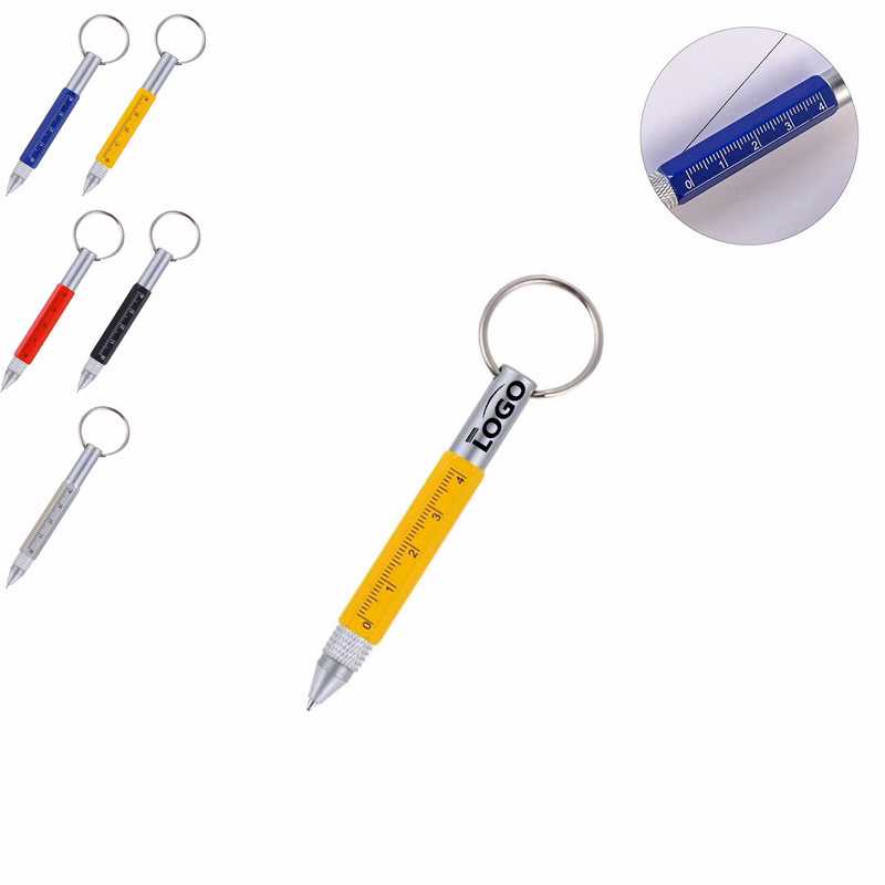 MOQ 100pcs Customizable 6 in 1 Multifunctional Tool Pen