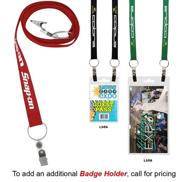 3/4 inch Recycled Econo Dual Attachment Lanyard 1
