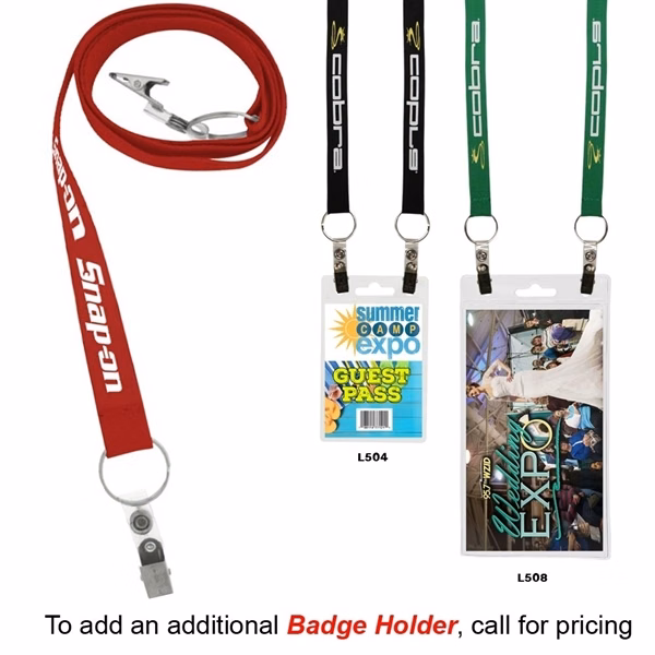 3/4 inch Recycled Econo Dual Attachment Lanyard
