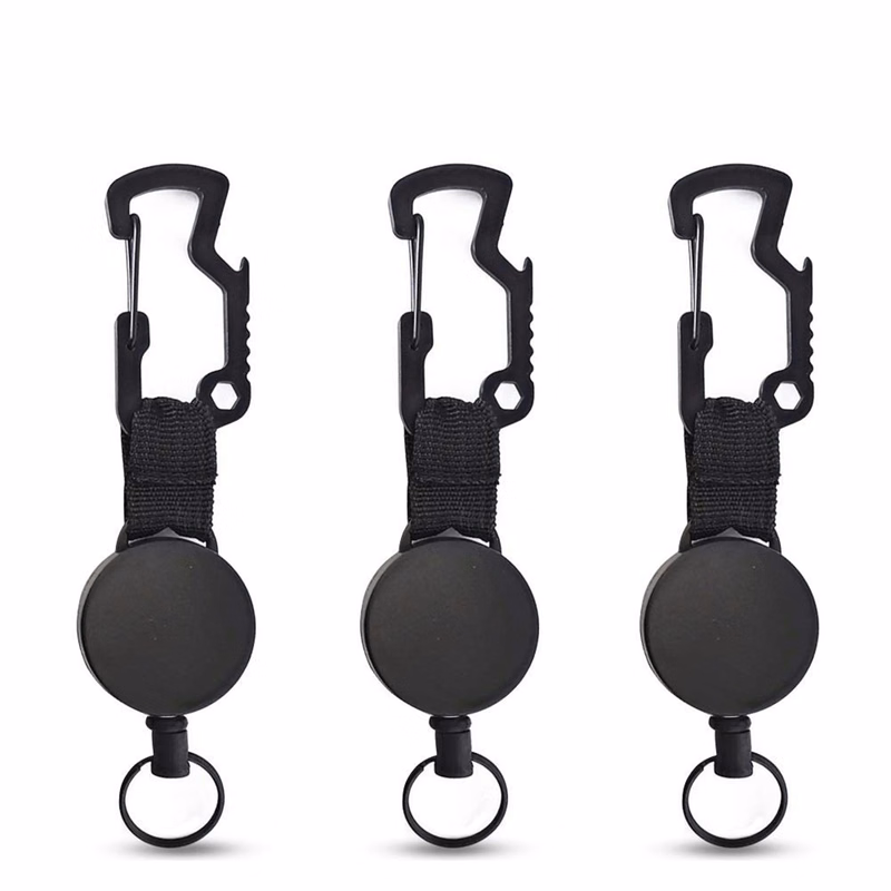 Retractable Keychain Heavy Duty Carabiner Badge Holder