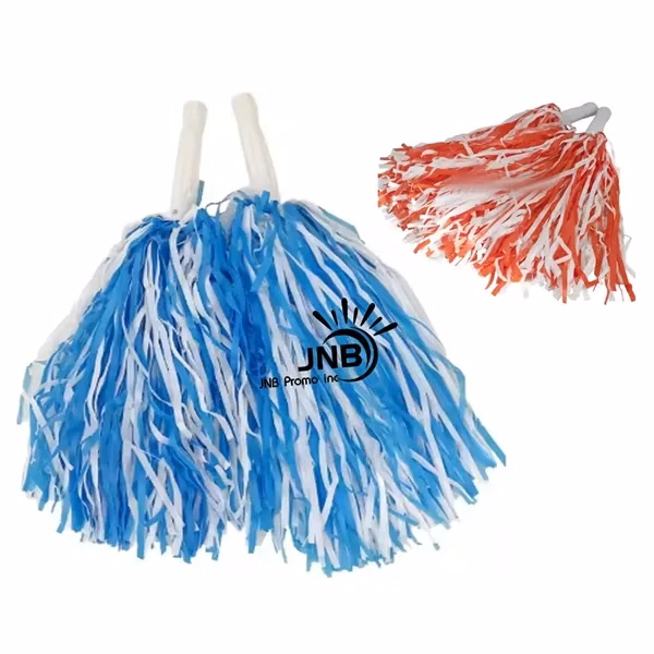 Colorful Pom-Poms with Paddle - Ignite Sports Team Spirit