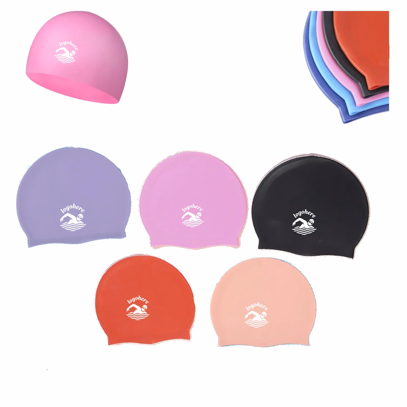 MOQ 30 Custom Logo Silicone Swim Cap