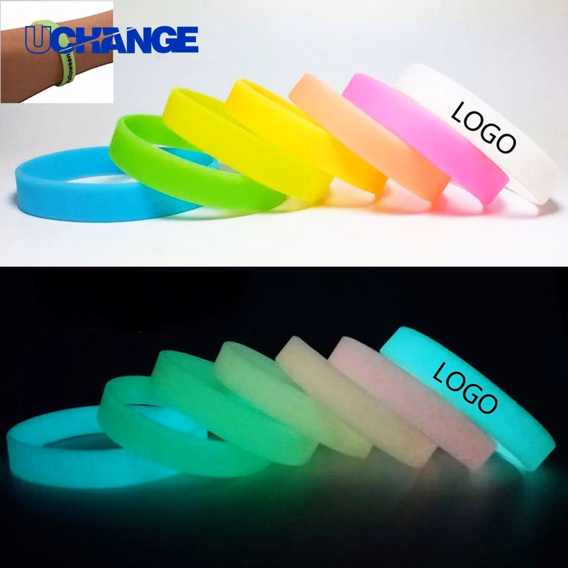 Luminous Silicone Bracelet Glow Effect for Night Events
