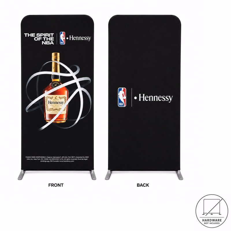24 Hr Express - Replacement Graphics Double Sided 3'W x 78"H EuroFit Tension Fabric Slip on cover