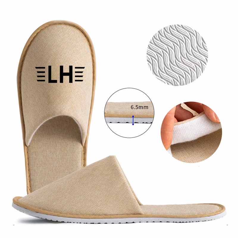 Breathable Disposable linen Slippers