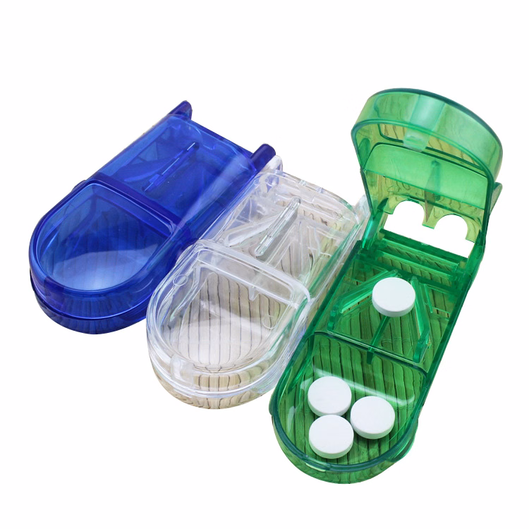 Translucent Pill Box with Cutter