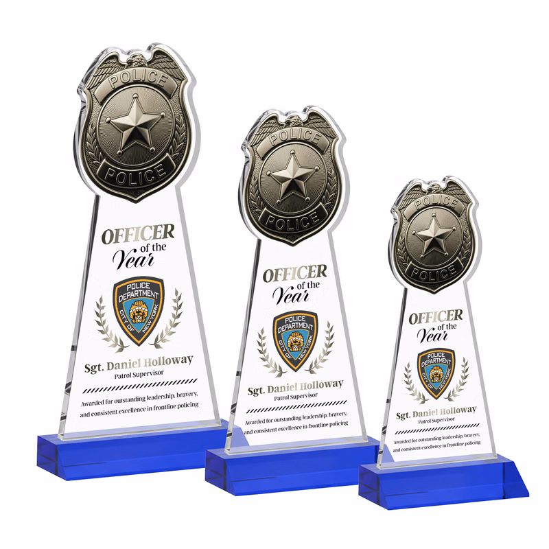 Police Badge VividPrint™ Award - Blue