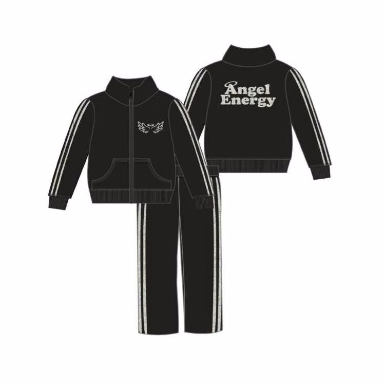 Girls 2pc Tricot Set - Black Size 2T-4T