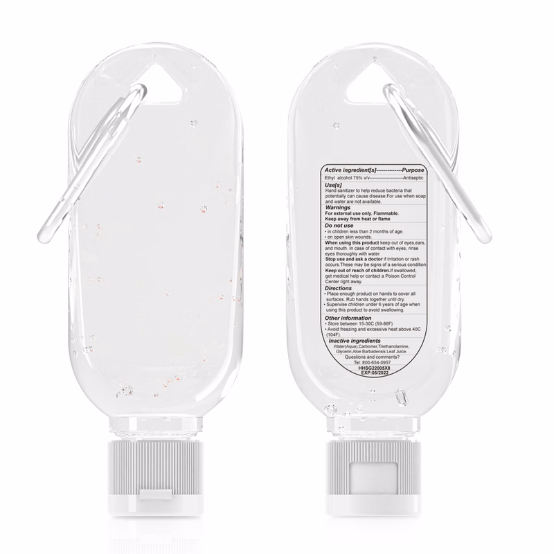 Hand Sanitizer Gel 2 oz (60 ml) with Carabiner