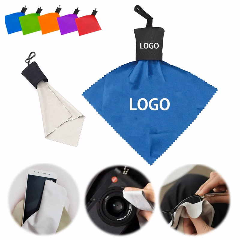 Microfiber Cleaning Cloths With Keychain