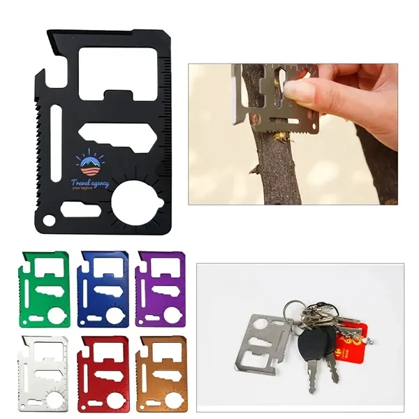 Custom Compact 11 in 1 Survival Credit Card Multitool — Outdoor Gear Promo 1