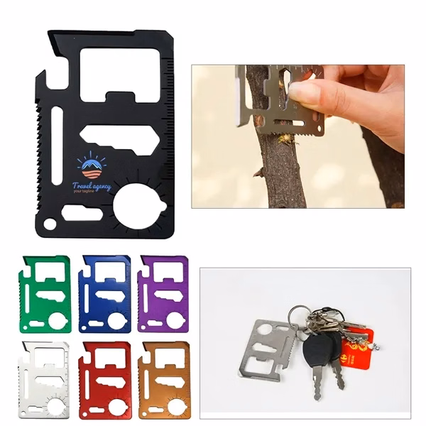 Custom Compact 11 in 1 Survival Credit Card Multitool — Outdoor Gear Promo