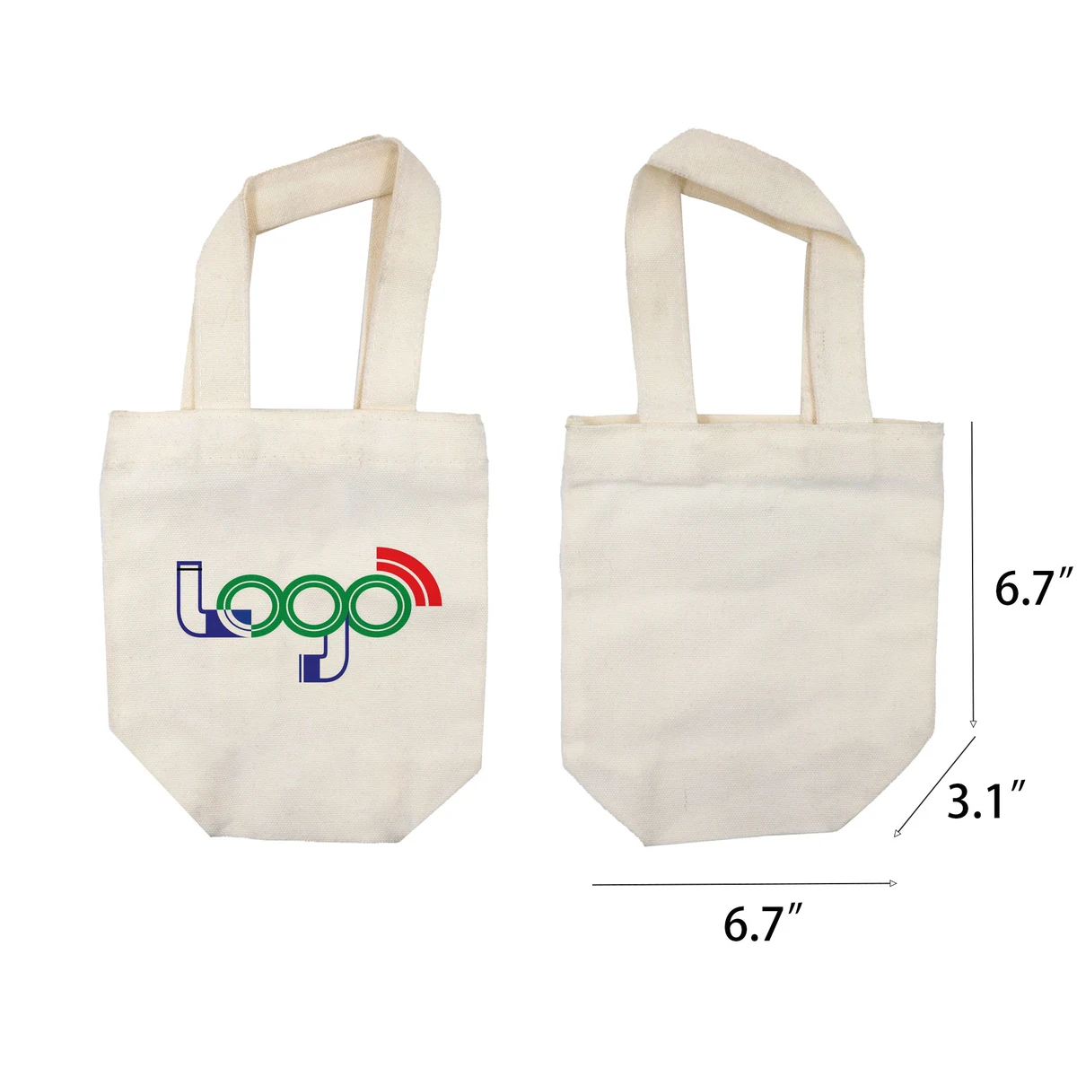 Mini Cotton Canvas Bag, custom tote bag with logo imprint 1