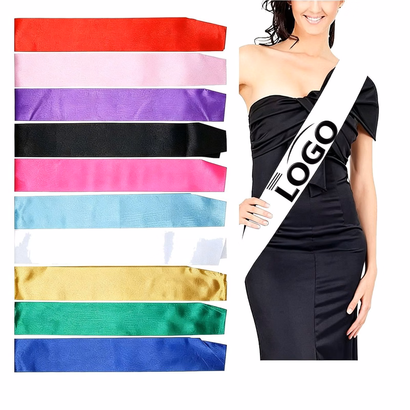 Personalized Pageant Ribbon Sash with Custom Text