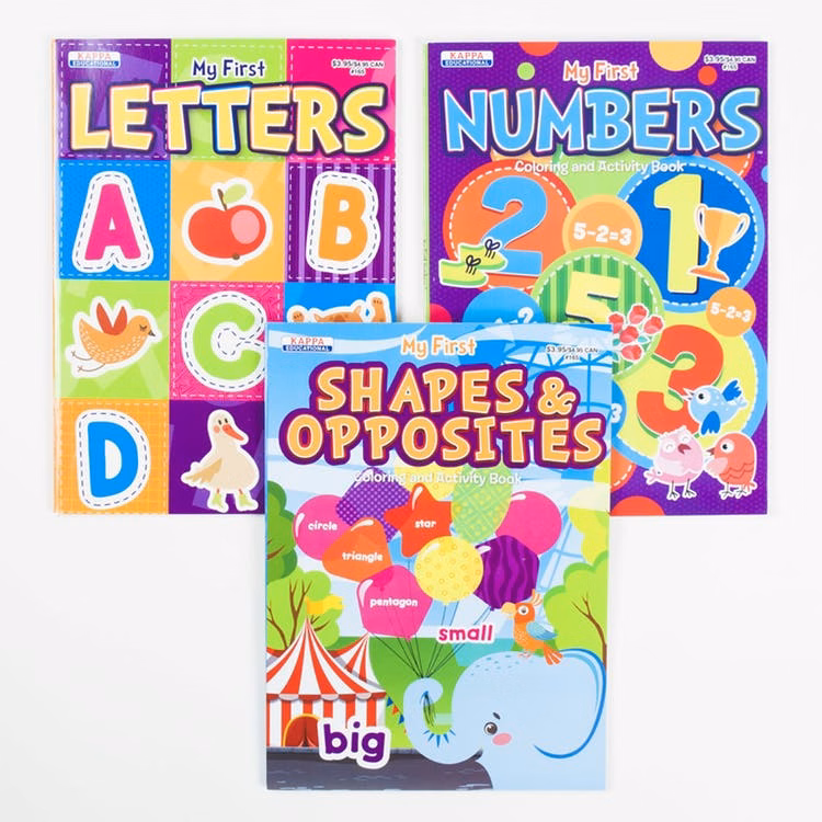 "My First" Coloring Books - Letters Math Picture Dictionary