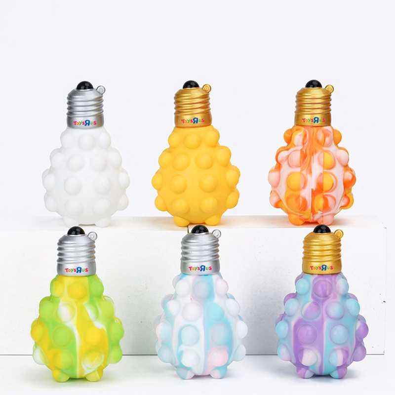 Lamp Bulb Shaped Push Pop Bubble Anti Stress Ball