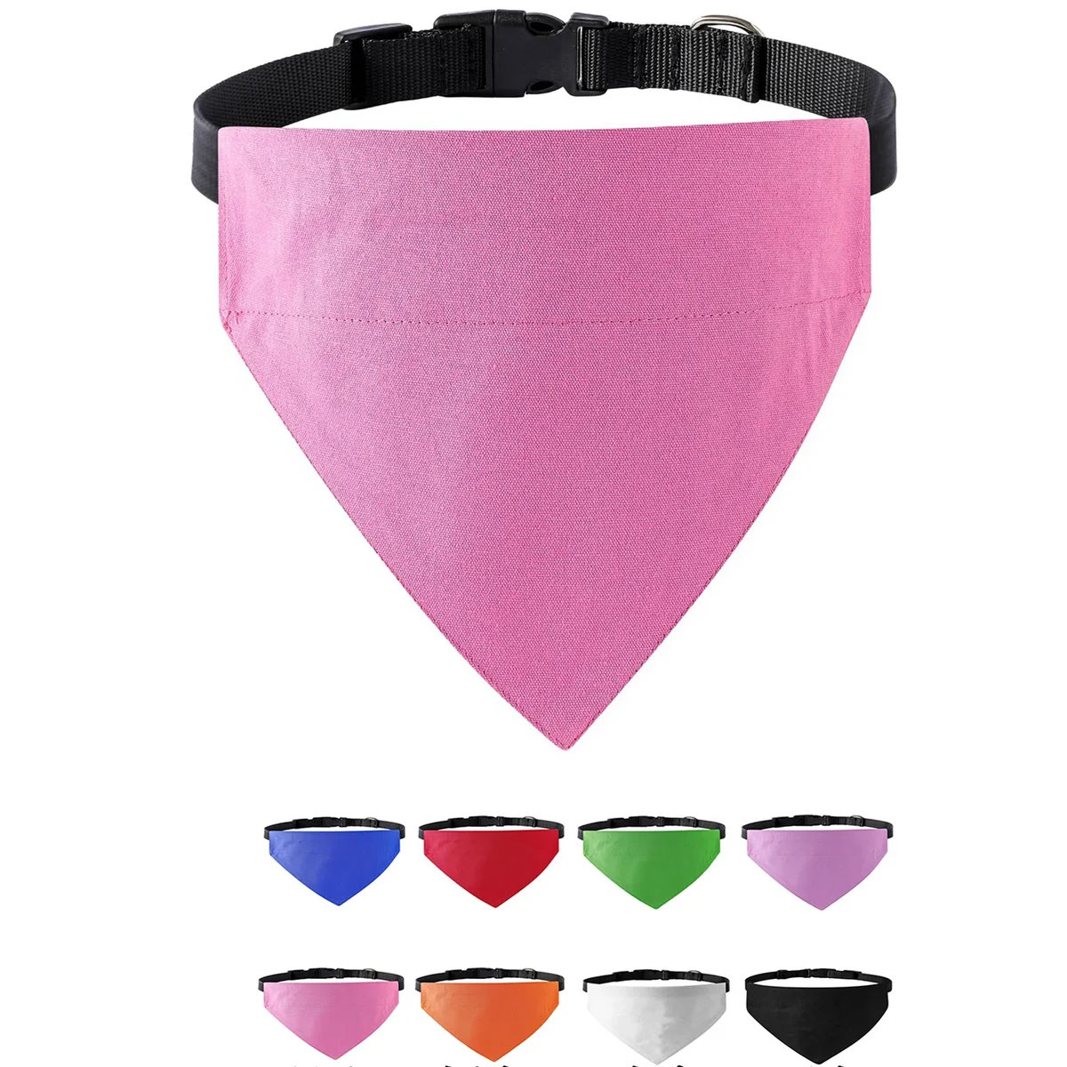 Adjustable Cotton Dog Bandana Collar With Buckle 1