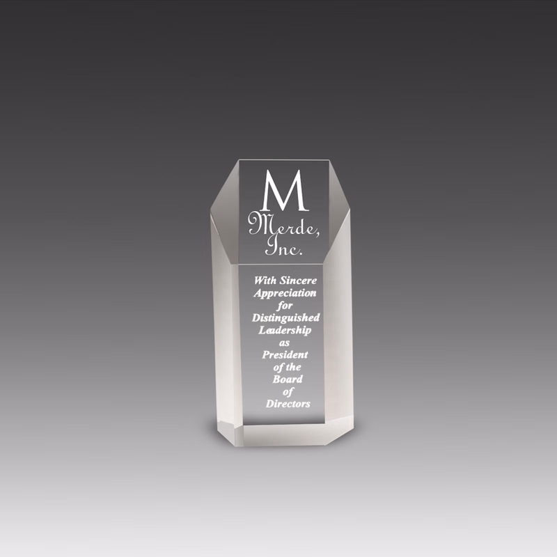 Hexagon Tower Award (3"x6"x2")