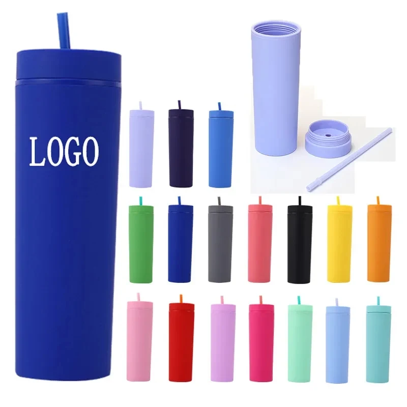 16oz Double Wall Skinny Tumblers 1