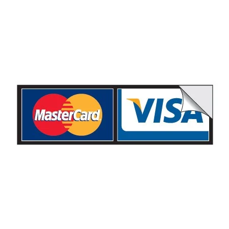 2-Logo Horizontal Credit Card Decal 1
