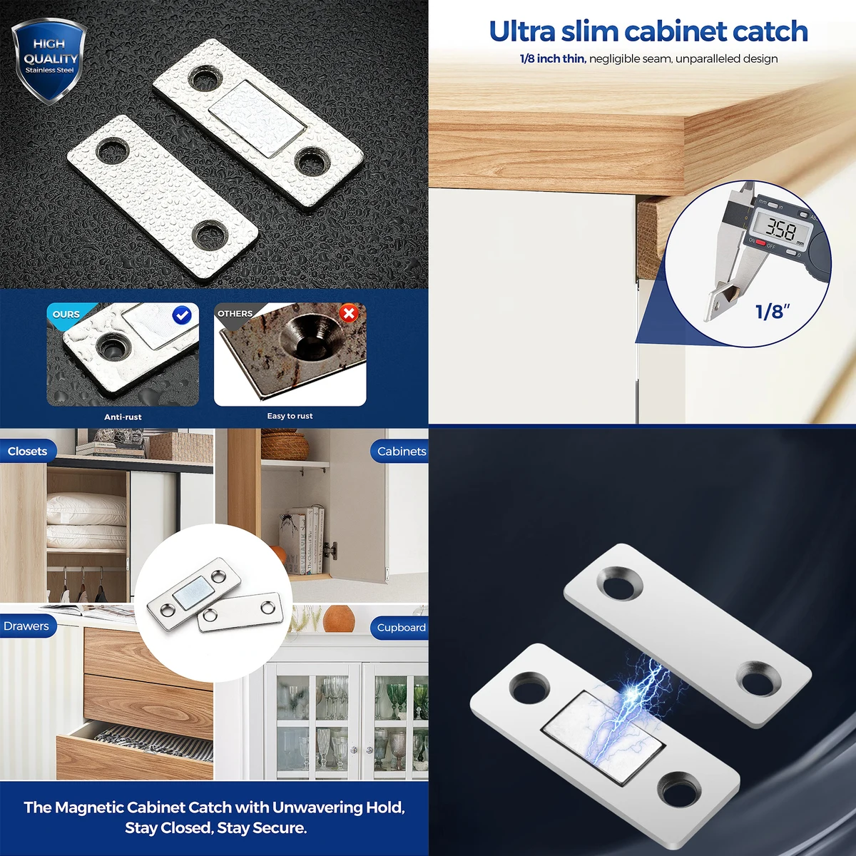Ultra Thin Cabinet Door Catch 1