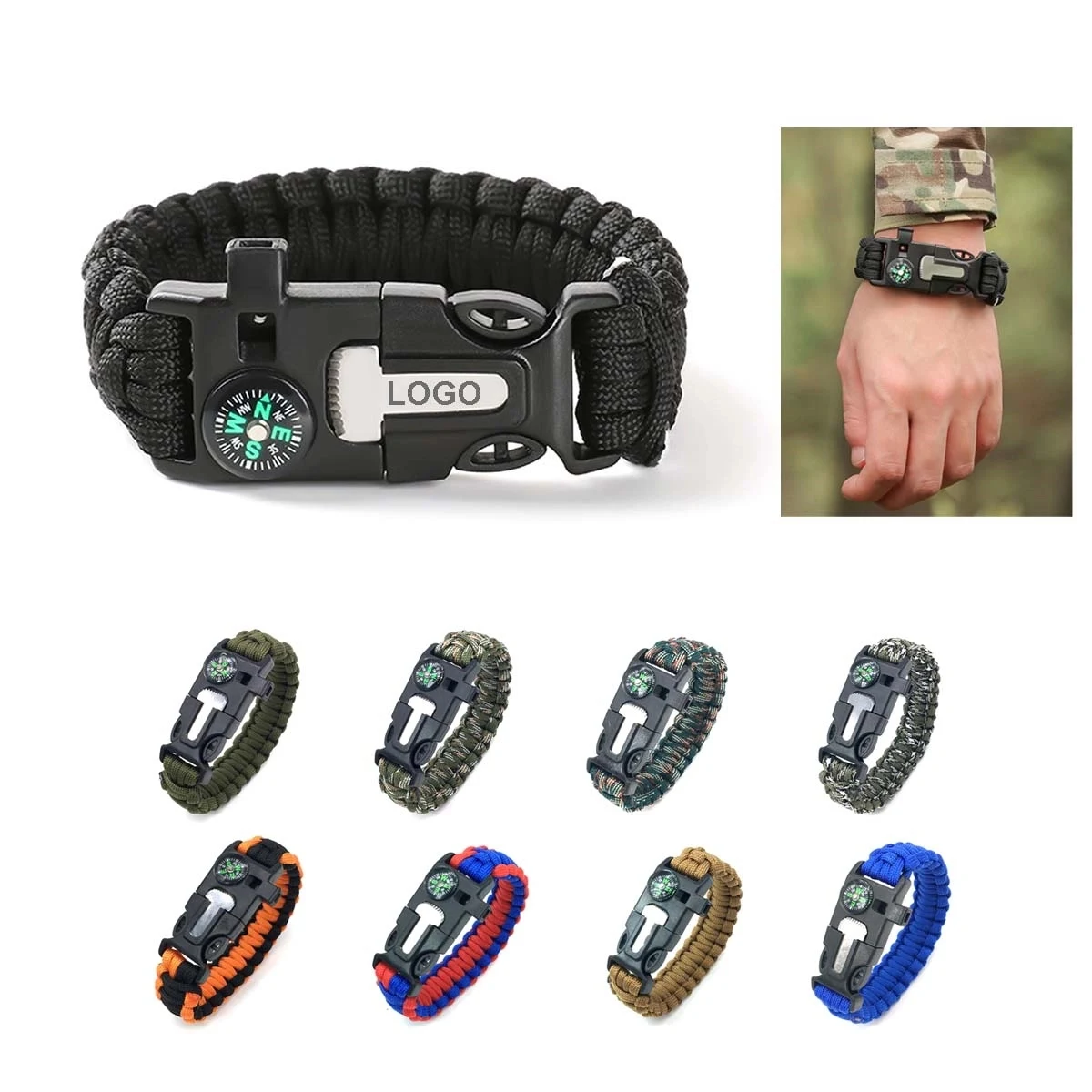 5 In 1 Survival Paracord Bracelet 1