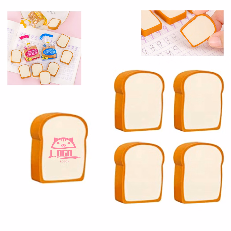 Cute Toast Shape Eraser MOQ 50PCS