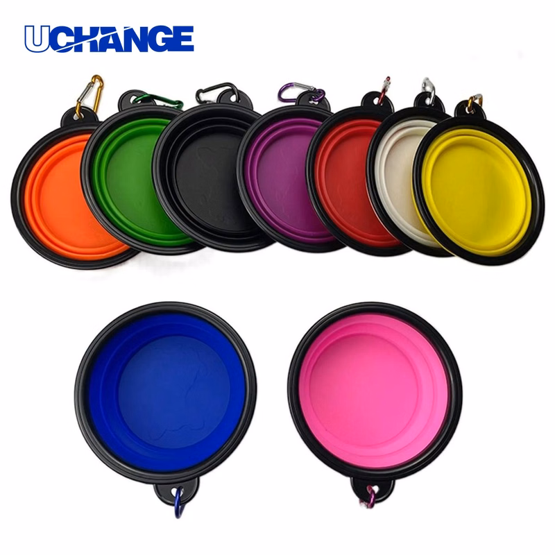 Collapsible Silicone Pet Bowl With Carabiner
