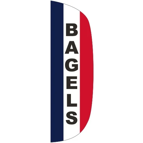 "BAGELS" 3' x 10' Message Flutter Flag 1