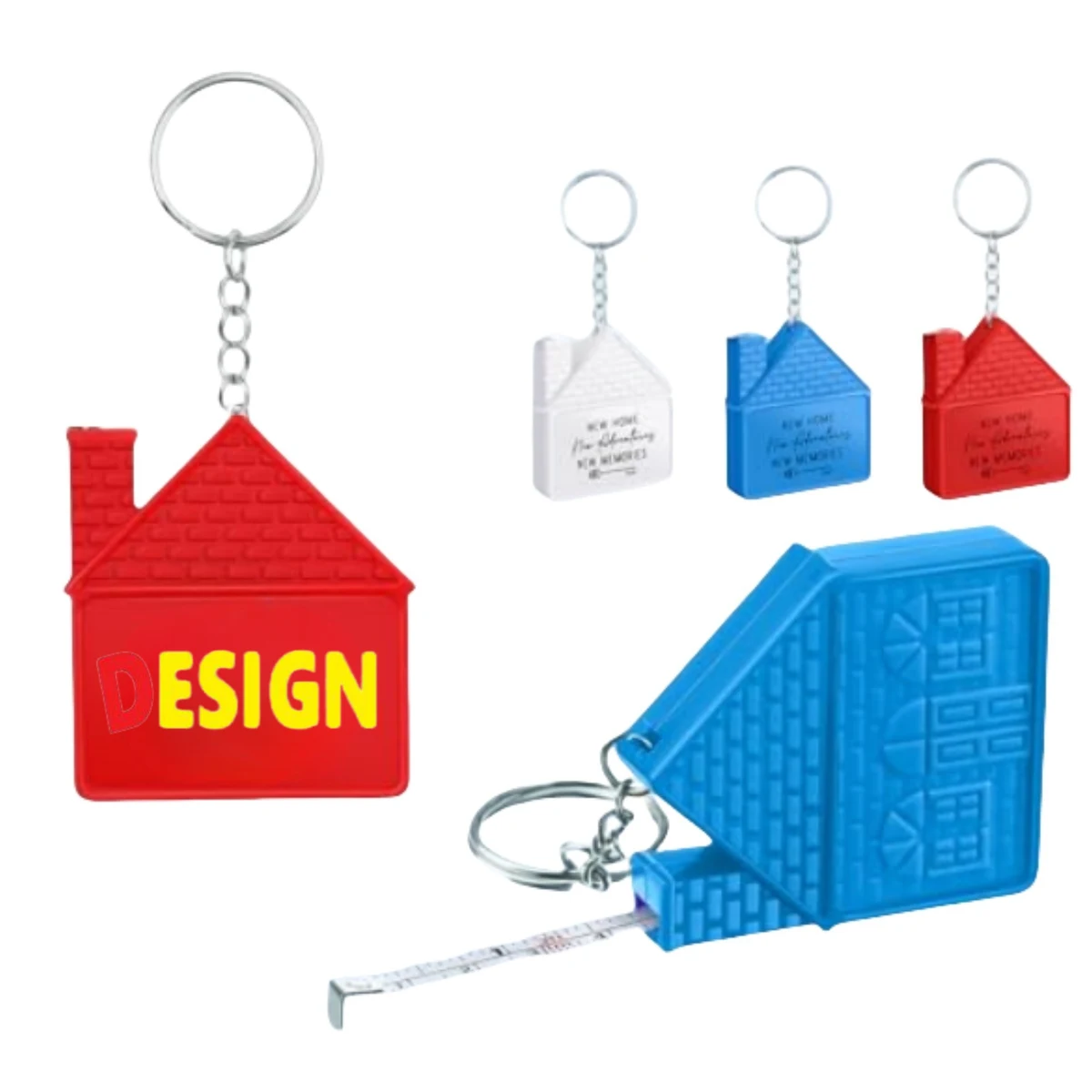 Portable House Shaped Measure Tape Keychain 1