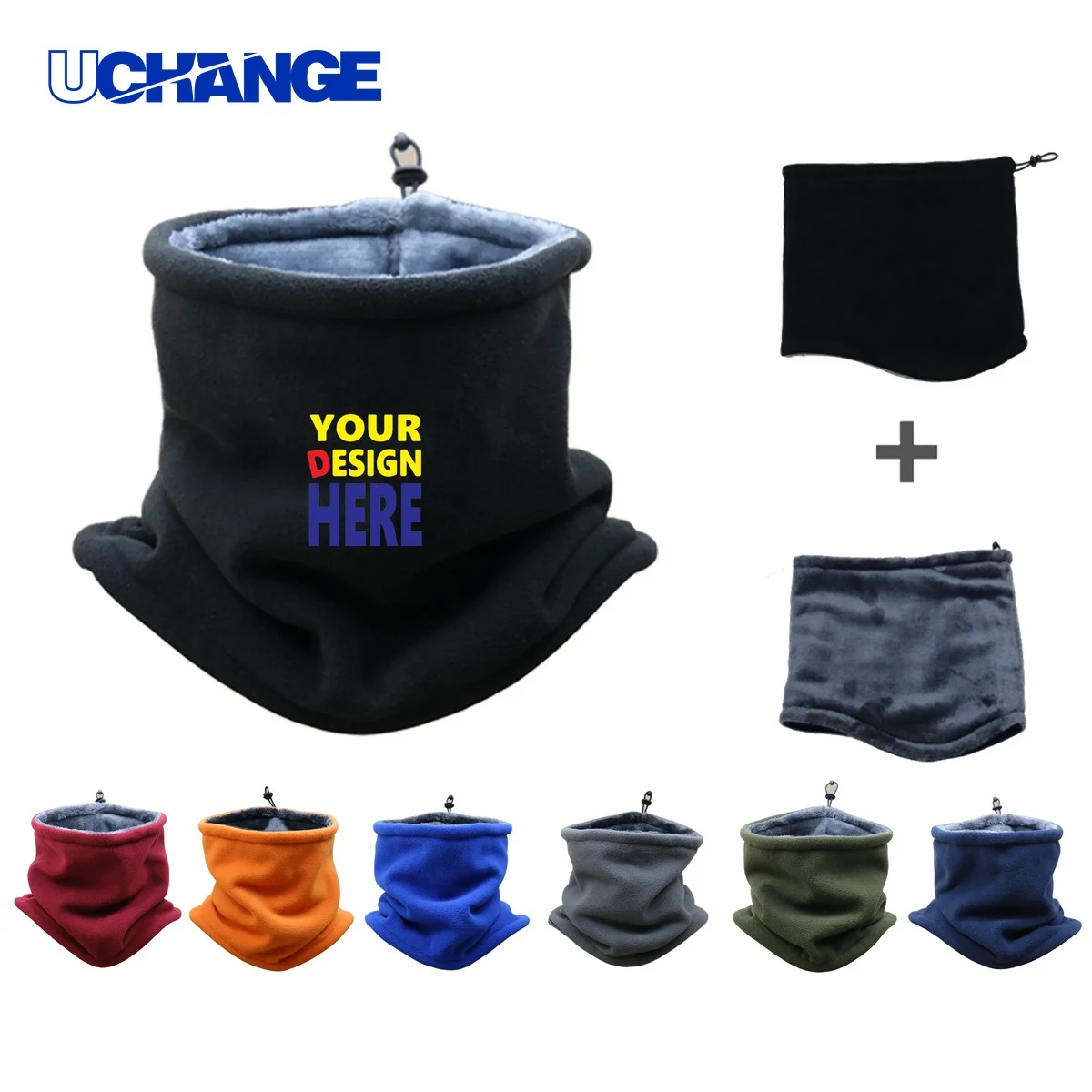 Windproof Neck Warmer Fleece Ski Face Mask 1