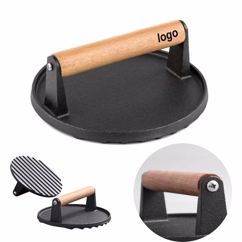 Round Cast Iron Steak Press